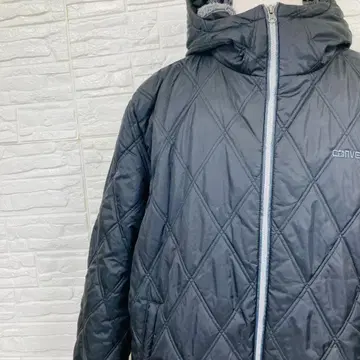 컨버스 다이아 퀼트 충전솜 후드티 3L