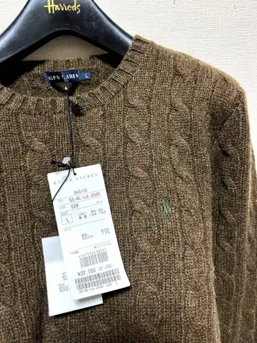 택 포함 새상품 랄프 로렌 케이블 고급 니트 스웨터