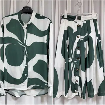 그린과 화이트 패턴 셋업