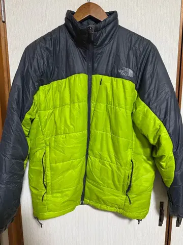 THE NORTH FACE 다운 자켓 그레이/라임 그린