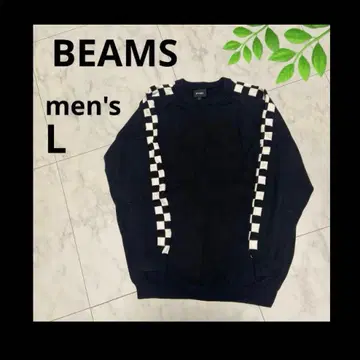 BEAMS 남성용 L 사이드 깅엄