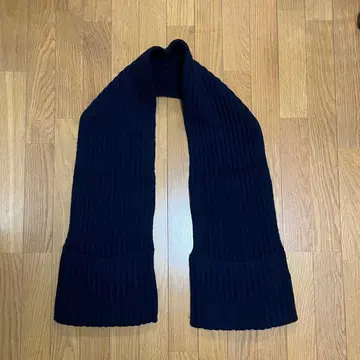 Corge 머플러 포켓 네이비 니트 편 코기