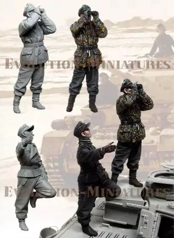 1:35 제2차 세계 대전 독일군 전차병 2체 레진 키트