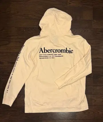 Abercrombie & Fitch 플리스 후드티 L 크림