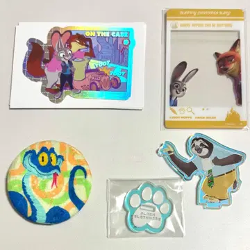 주토피아2 TSUTAYA 아크릴 스탠드 캔뱃지 스티커