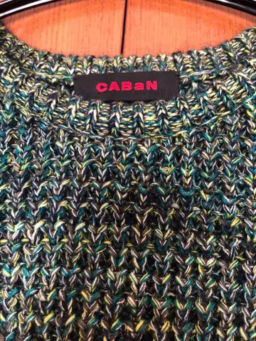 CABAN 믹스 와플 라운드넥 풀오버 스웨터