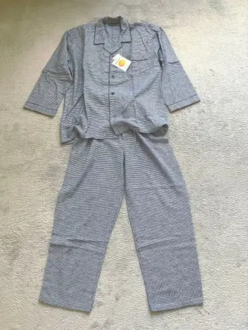 남성용 긴팔 플란넬 파자마 상하의 세트 L 새상품