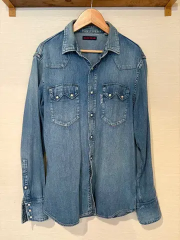 BLUE/BLUE 데님 셔츠 긴팔 라이트 블루