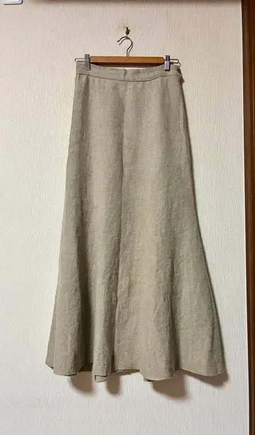 &her 앤드허 린넨 맥시 스커트 주트 린넨 베이지 일본제