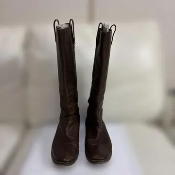 브라운 롱 부츠 힐 3cm