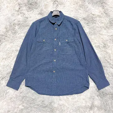 몽벨 S 셔츠 위크론 체크 네이비 등산 아웃도어 스포츠