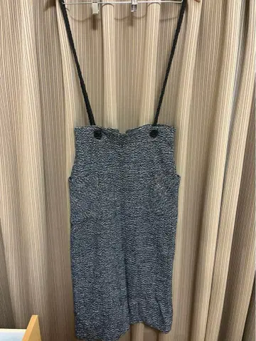 FENNEL 트위드 스트랩 타이트 스커트