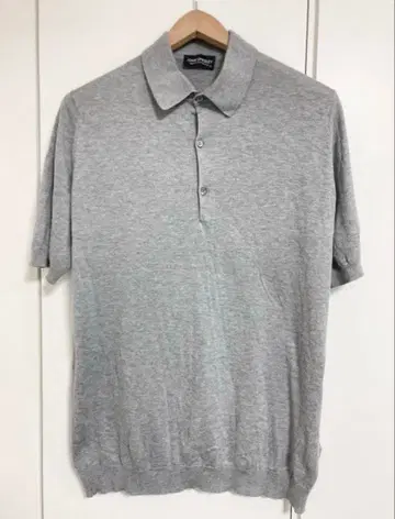 JOHN SMEDLEY 존스메들리 반팔 니트 피케 셔츠 S 사이즈 그레이