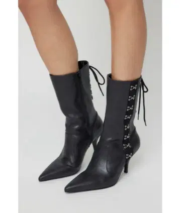 [미사용 새상품] 라그아젬 SIDE METAL POINTED 부츠 M