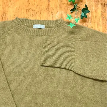 MARGARET HOWELL 캐시미어 크루넥 니트 그린