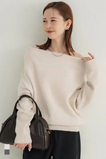 coca 코카 융모 니트 오프숄더 상의 M 사이즈