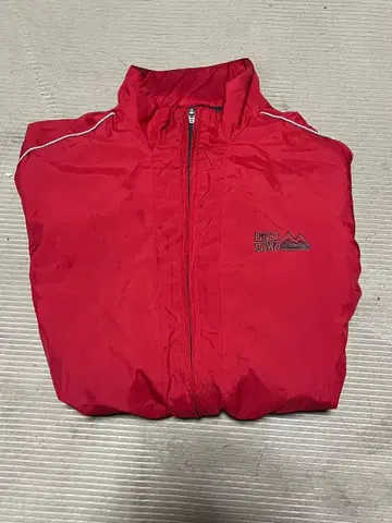 레드 나일론 자켓 풀 집업