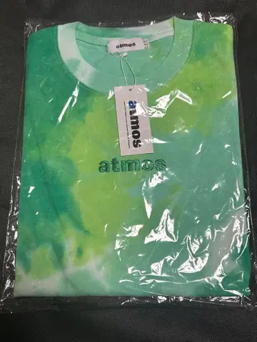 atmos 아토모스 클래식 로고 타이다이 그린 T셔츠 XXL