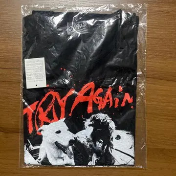 나가부치 츠요시 TRY AGAIN 그래픽 T셔츠 블랙 여성용 M 사이즈