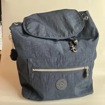 네이비 롤탑 캔버스 백팩