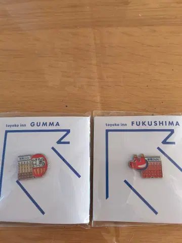 Toyoko Inn 군마 후쿠시마 핀 배지 세트