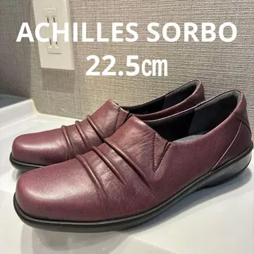 [ 미사용품 ] 아킬레스 솔보 워킹화 슬립온 가죽 22.5