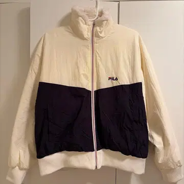 FILA 나일론 자켓 리버서블 보아 자켓 아이보리 네이비