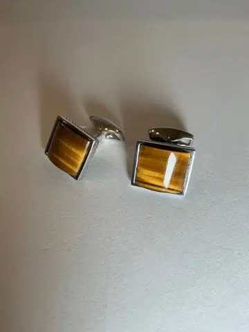 TATEOSSIAN 타테오시안 커프스 스퀘어 브라운 계열 스톤