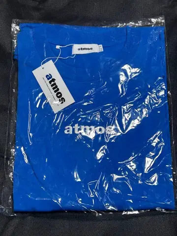 atmos 아토모스 자수 클래식 로고 블루 T셔츠