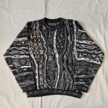 좋은 배색 90s COOGI 쿠지 3D 니트 호주산 블랙 블랙