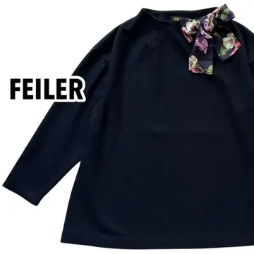 FEILER 꽃무늬 리본 울 100% A라인 실루엣 티셔츠