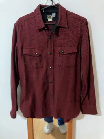 피그벨 phigvel 바닥 턱끈 포함 체크 긴팔 셔츠