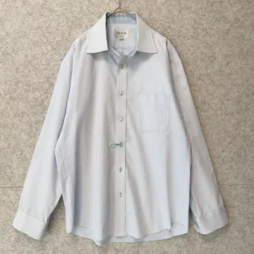 [오리히카] 스트라이프 와이셔츠 Y셔츠 L 비즈니스 미세 광택 오피스