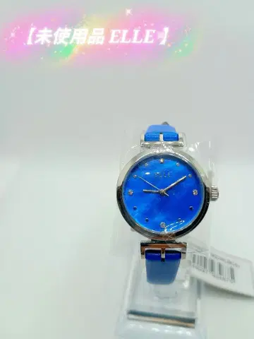 [미사용 새상품] ELLE 엘르 쿼츠 손목시계 블루 여성용
