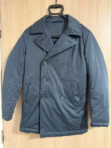 LACOSTE 네이비 다운 피 코트