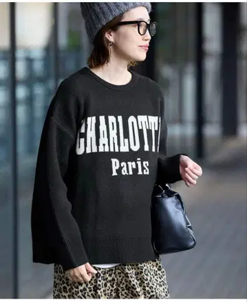 SLOBE IENA CHARLOTTE 로고 니트 블랙