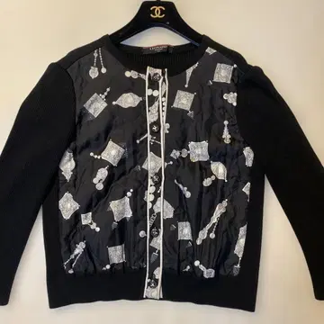 레오나르 실크 니트 가디건 니트 가디건 리브 니트