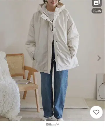 앤도미 베이지 후드 부착 오버 사이즈 자켓 M