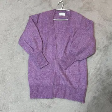 UNITED ARROWS 모헤어 퍼 가디건 라일락 포근한