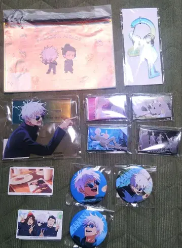 주술회전 팬파레 복권 고죠 사토루 아크릴 블록 아크릴 스탠드 캔뱃지