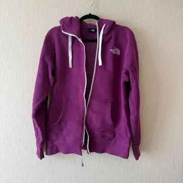 THE NORTH FACE 퍼플 풀 집업 후드티 M