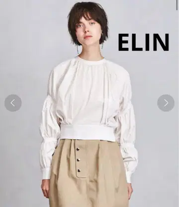 [ 완판템 ] ELIN ( 엘린 ) 개더 블라우스 화이트