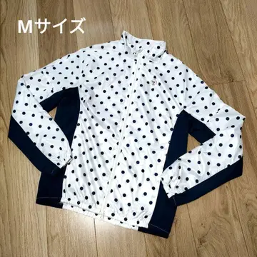 도트 무늬 풀 집업 골프 자켓 여성용 M