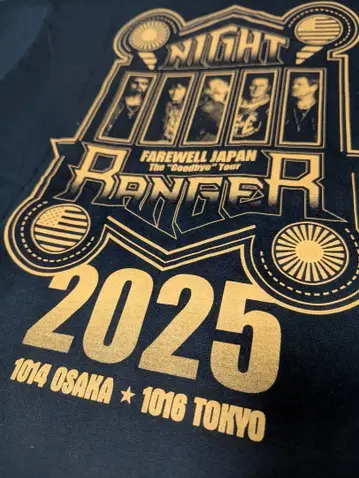 NIGHT RANGER Farewell Japan 티셔츠 L 2025