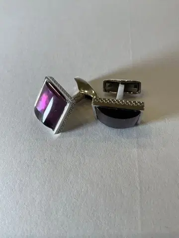 TATEOSSIAN 타테오시안 커프스 스퀘어 퍼플 계열 스톤