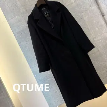 거의 새상품 QTUME 롱 코트 블랙 코트