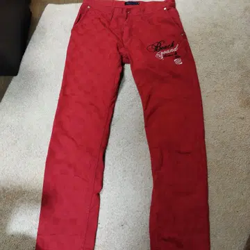 비치 사운드 체크 무늬 캐주얼 팬츠