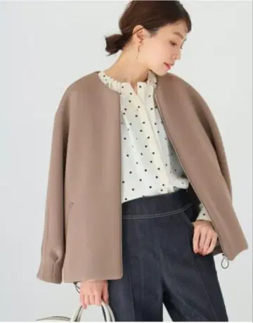 새상품급 라토타리테 종이상자 니트 블루종 모카 손세탁 가능