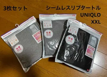 미사용 새상품 UNIQLO 울트라 웜 심리스 리브 터틀넥 T 3장 세트