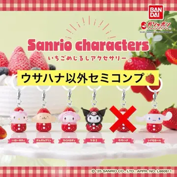 산리오 딸기 메지루시 액세서리 세미 컴프